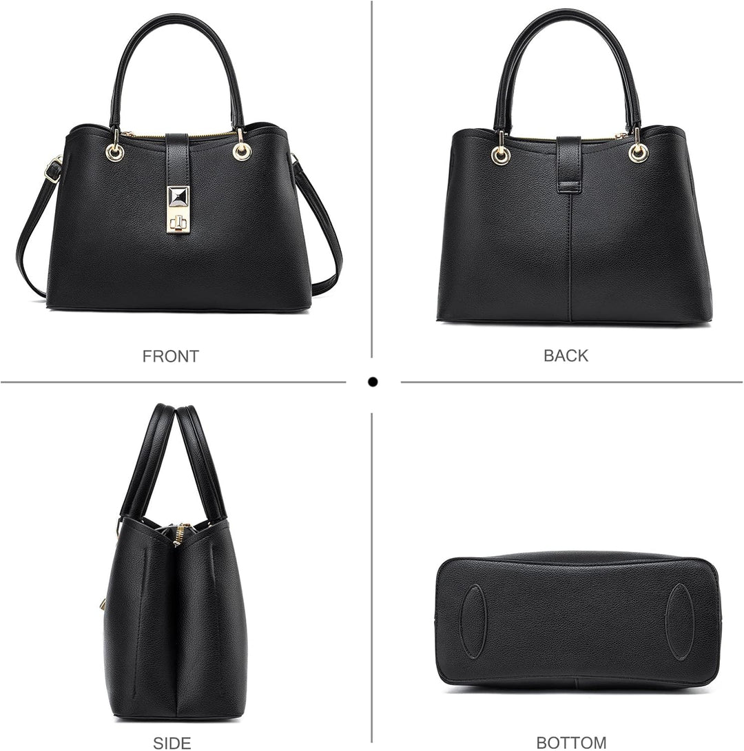 NICOLE & DORIS Klein Tasche Einfach und Elegant Schultertaschen Damen Handtasche mit Fächern Multifu