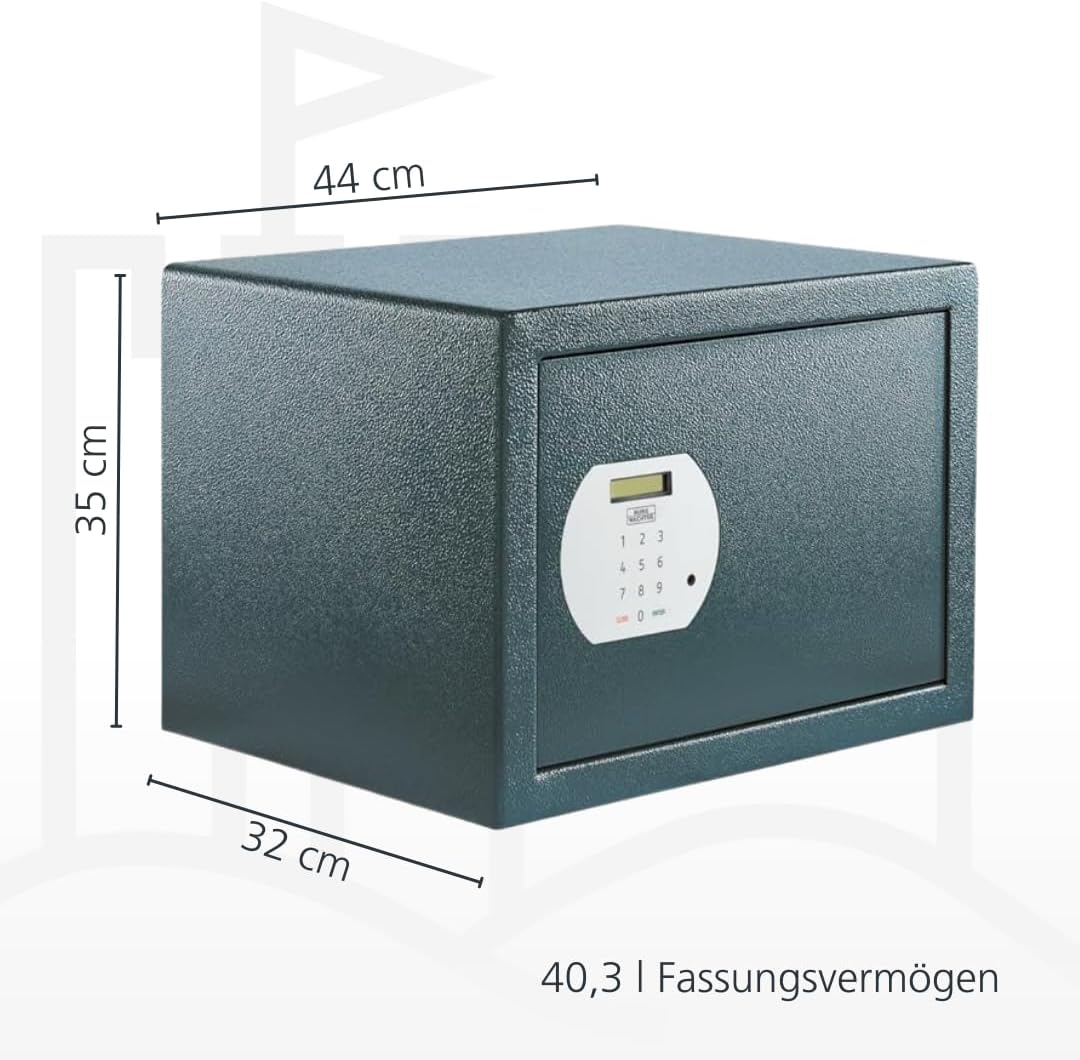 BURG-WÄCHTER Möbeltresor für Hotel mit elektronischem Zahlenschloss, Inkl. Fachboden, Zur Wand- und
