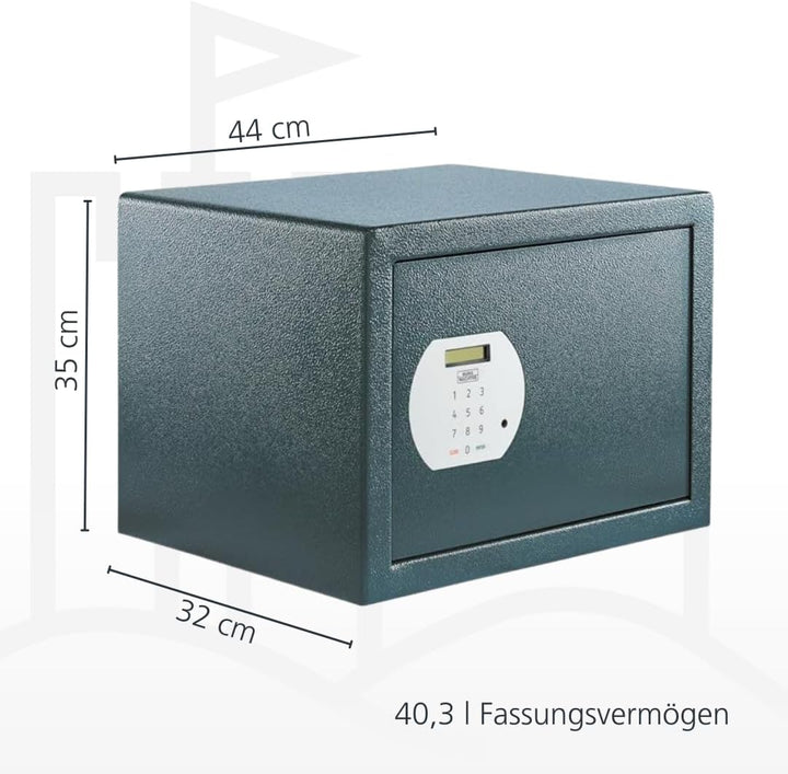 BURG-WÄCHTER Möbeltresor für Hotel mit elektronischem Zahlenschloss, Inkl. Fachboden, Zur Wand- und