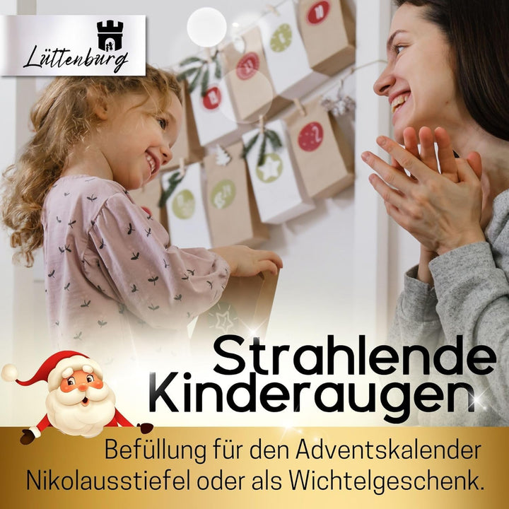 Lüttenburg Taschenwärmer für Kinder Rentier Rudolph - Wiederverwendbare Handwärmer rund Geschenk für