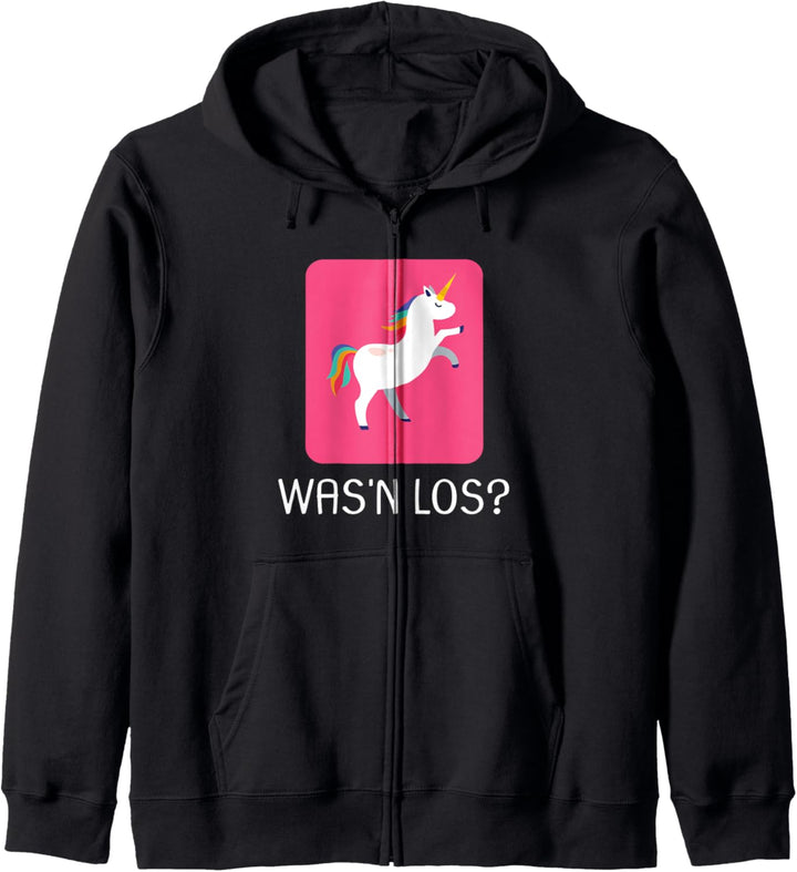Wasn los Lustiger Spruch Sarkasmus Fun Kapuzenjacke