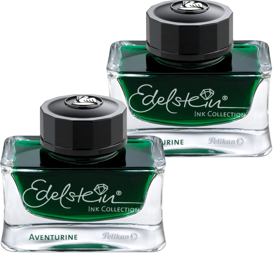 Pelikan Edelstein Ink 50ml 2er Pack, aventurine (grün) 2er Pack Aventurine, 2er Pack Aventurine