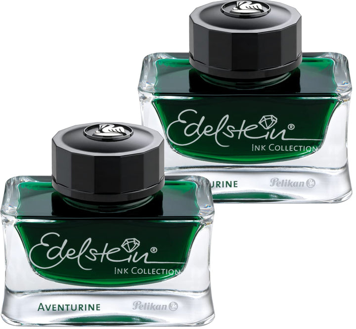 Pelikan Edelstein Ink 50ml 2er Pack, aventurine (grün) 2er Pack Aventurine, 2er Pack Aventurine