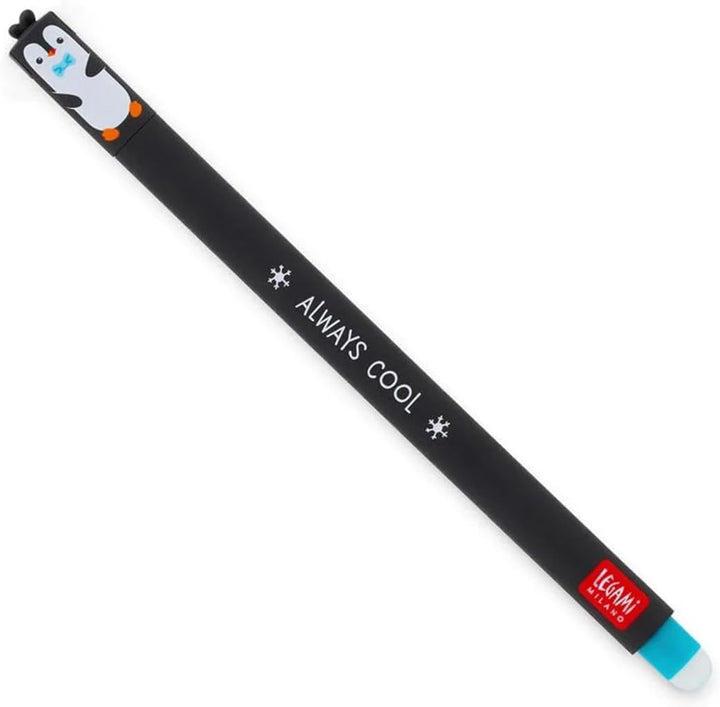 LEGAMI - 4er Set Gel-Radierstifte, Wildlife, Stifte mit radierbarer Tinte, Hippo, Elefant, Giraffe u