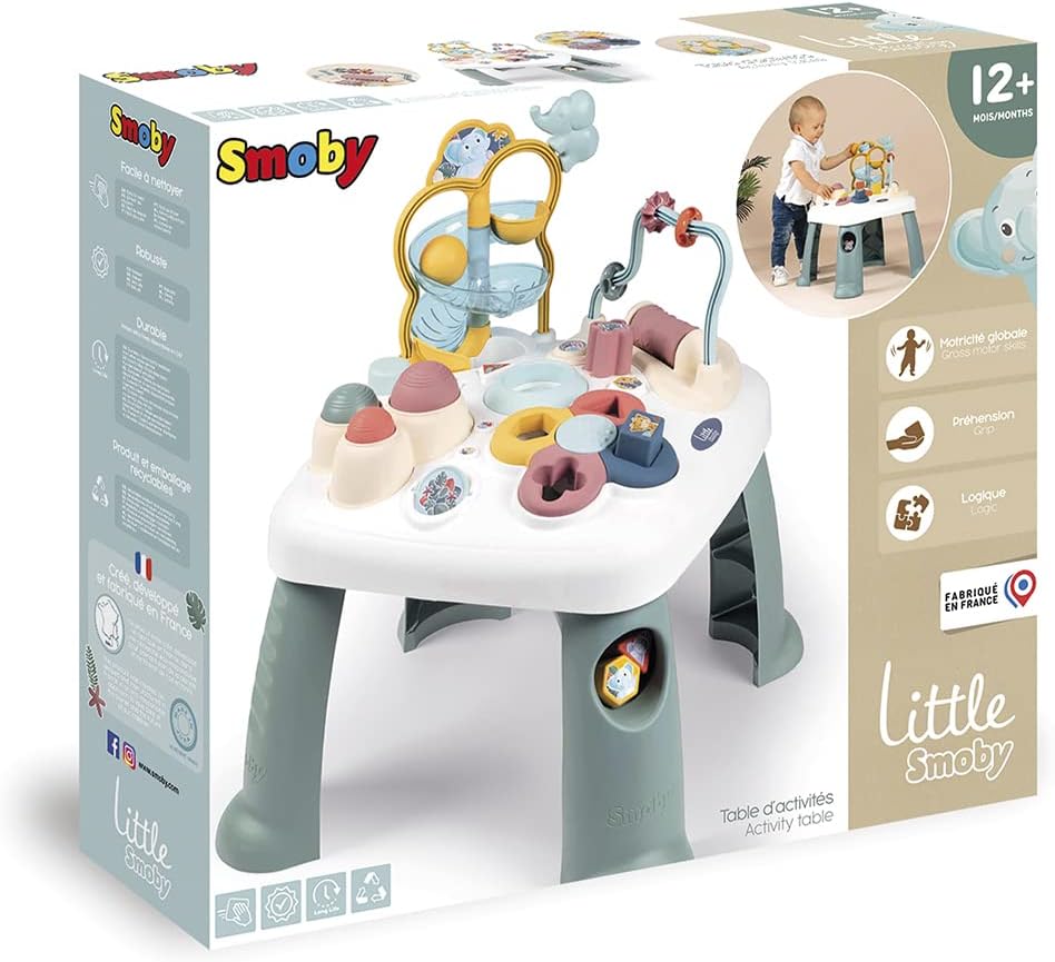 Smoby Toys - Little Smoby Spieltisch ab 1 Jahr - Activity-Tisch mit Lern- und Motorik-Spielzeug für
