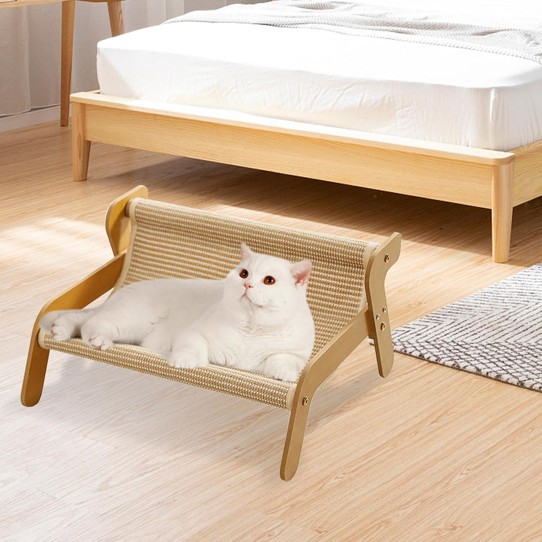 Kratzsofa Katzenbett,Kätzchen Kratzcouch-Sisal Kratzstuhl für Katzen Outdoor&amp;Indoor Katzen-Lounge-St