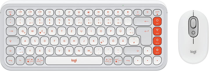 Logitech POP ICON Combo, Bluetooth-Tastatur-Maus-Set, Komfortables Tippen, programmierbare Tasten, l