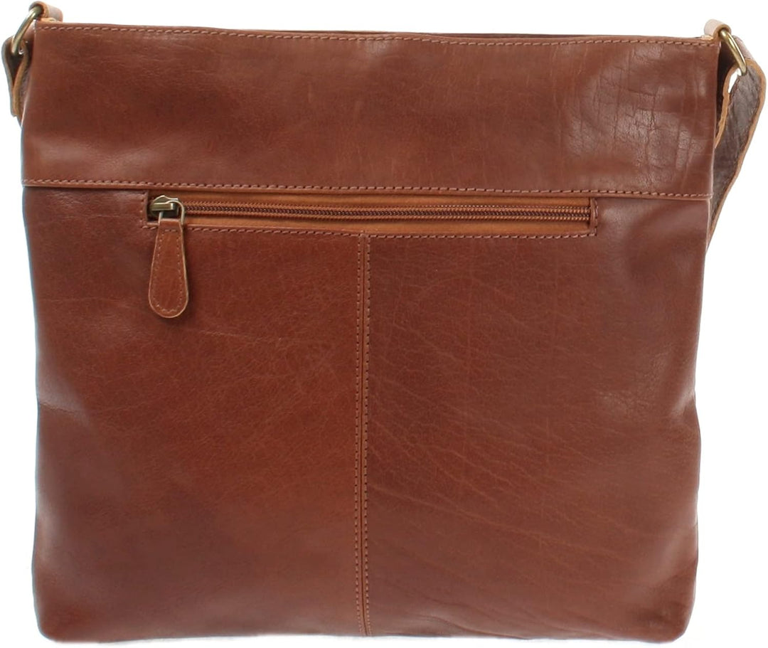 LECONI Schultertasche Damentasche Umhängetasche natur weiche Ledertasche Handtasche Damen Leder 32x2