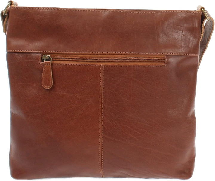 LECONI Schultertasche Damentasche Umhängetasche natur weiche Ledertasche Handtasche Damen Leder 32x2