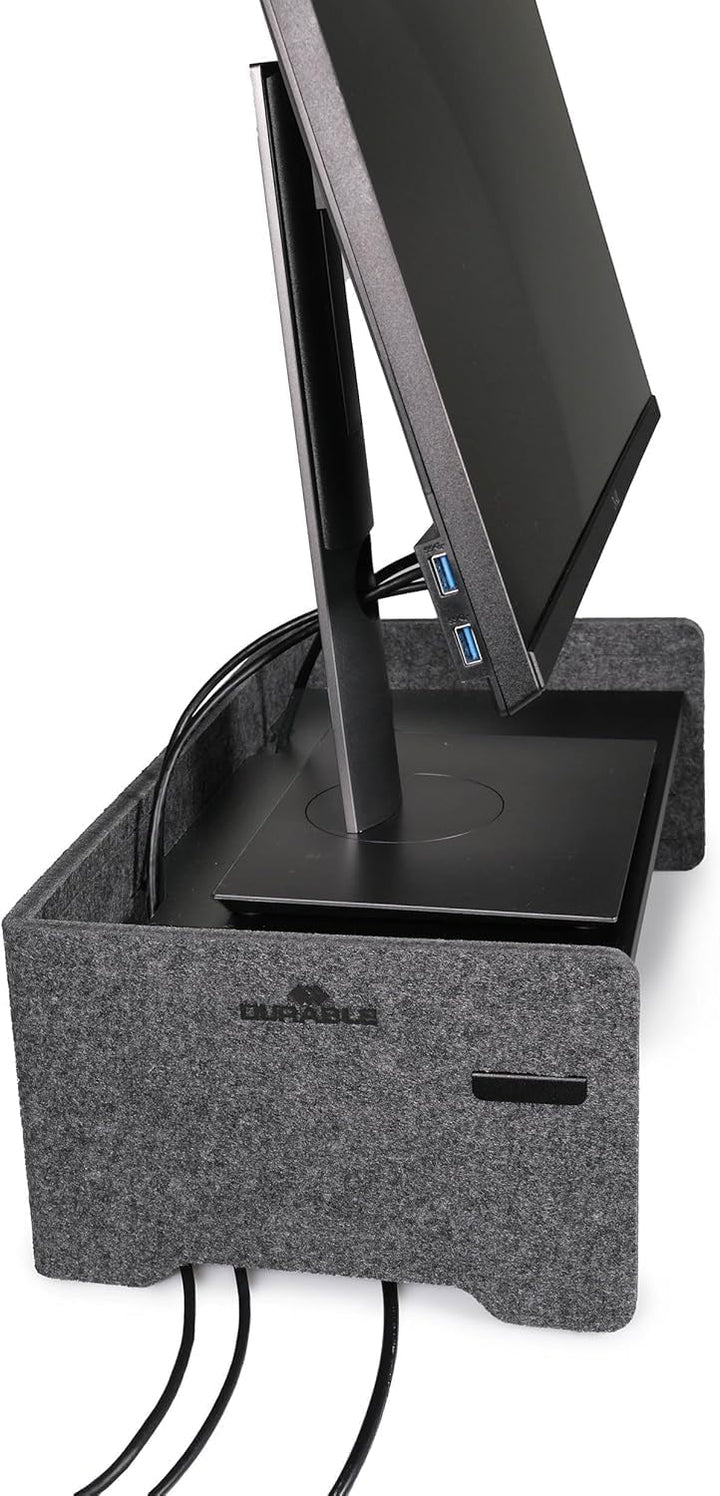 Durable Schreibtischaufsatz Effect für Monitore und Laptops, höhenverstellbar, aus 60% recyceltem PE
