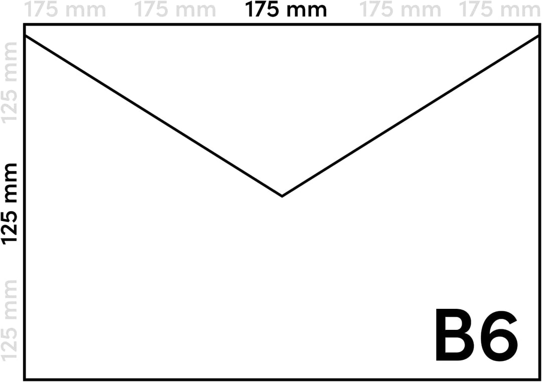 500 Weiss Brief-Umschläge DIN B6 ohne Fenster Spitzklappe nassklebend 125x175 mm 100g Amber weisse B