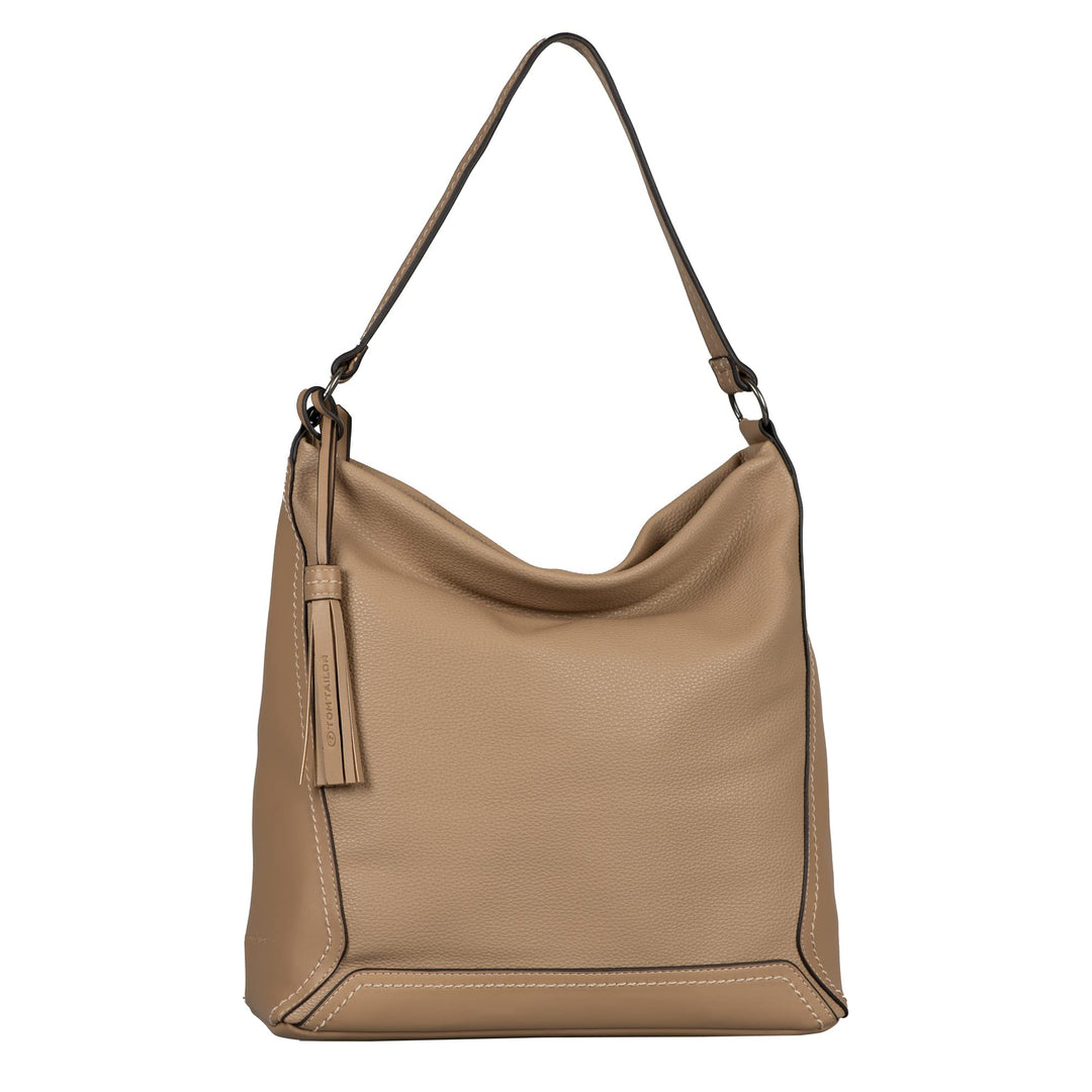 TOM TAILOR bags Isa Damen Hobo Bag Schultertasche Beige Einheitsgrösse Beige, Einheitsgrösse Beige