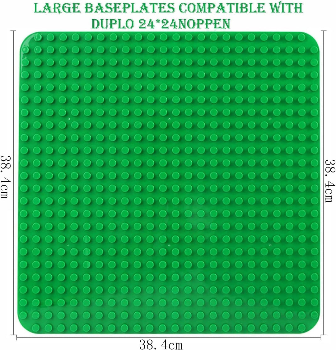Grosse Bauplatte Kompatibel mit Lego Duplo Platten,Classic grosse Grundplatte,38.4 * 38.4cm Platten-