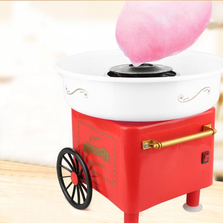 Zuckerwattemaschine 450-550 W Zuckerwatte 2 Heizröhren mit 10 Stäbchen Edelstahl Alu,Retro Cotton Ca