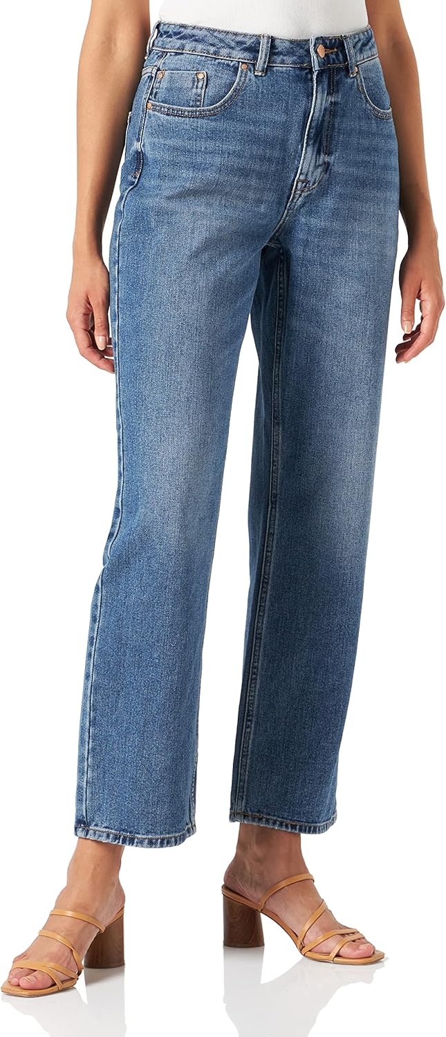 Jacqueline de Yong Female Weit geschnitten JDYDICHTE HW Wide DB Loose Fit Jeans XL / 30L Dark Blue D