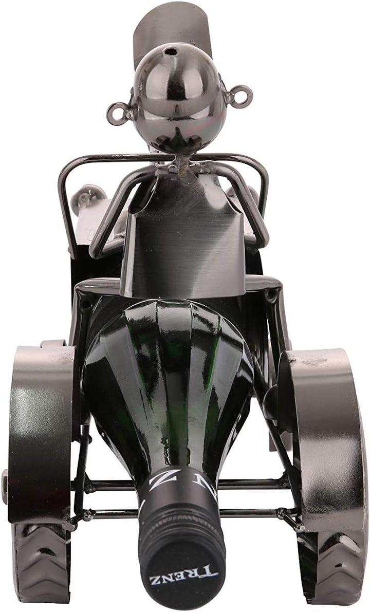 GILDE Weinflaschenhalter Metall vernickelt - Flaschenhalter - Weinständer - Fabr: Silber - Höhe 25 c