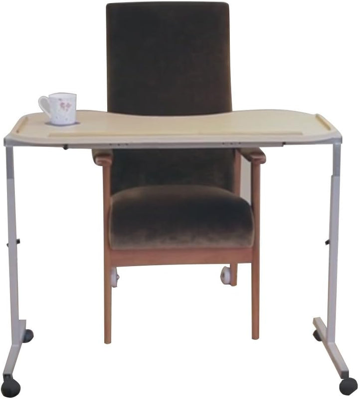 NRS Healthcare M99394 verstellbarer, ergonomisch angepasster Betttisch mit feststellbaren Rollen