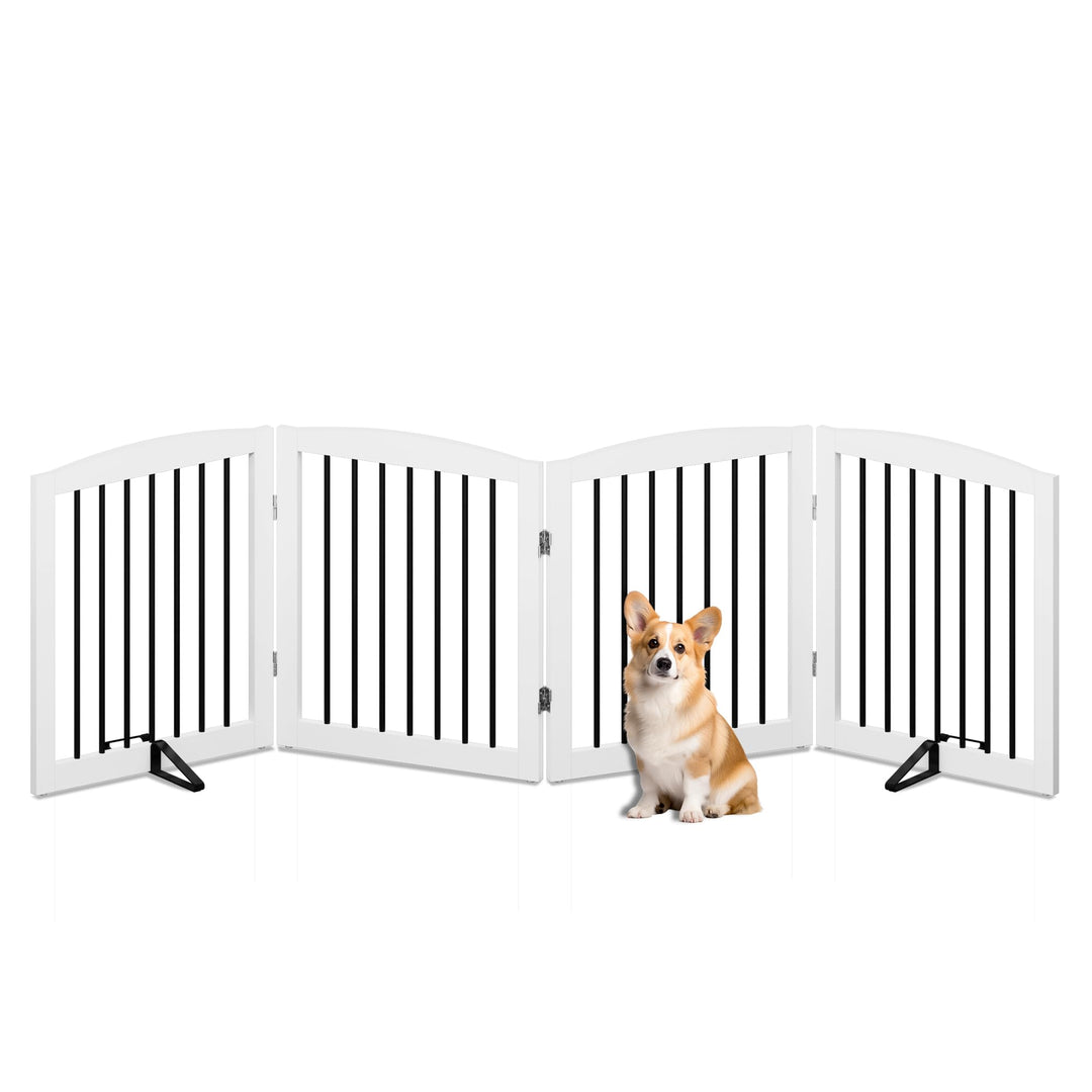 Absperrgitter Hund,Hundegitter für Wohnung Garten ohne Bohren aus Metal Holz,Freistehendes Hundeabsp