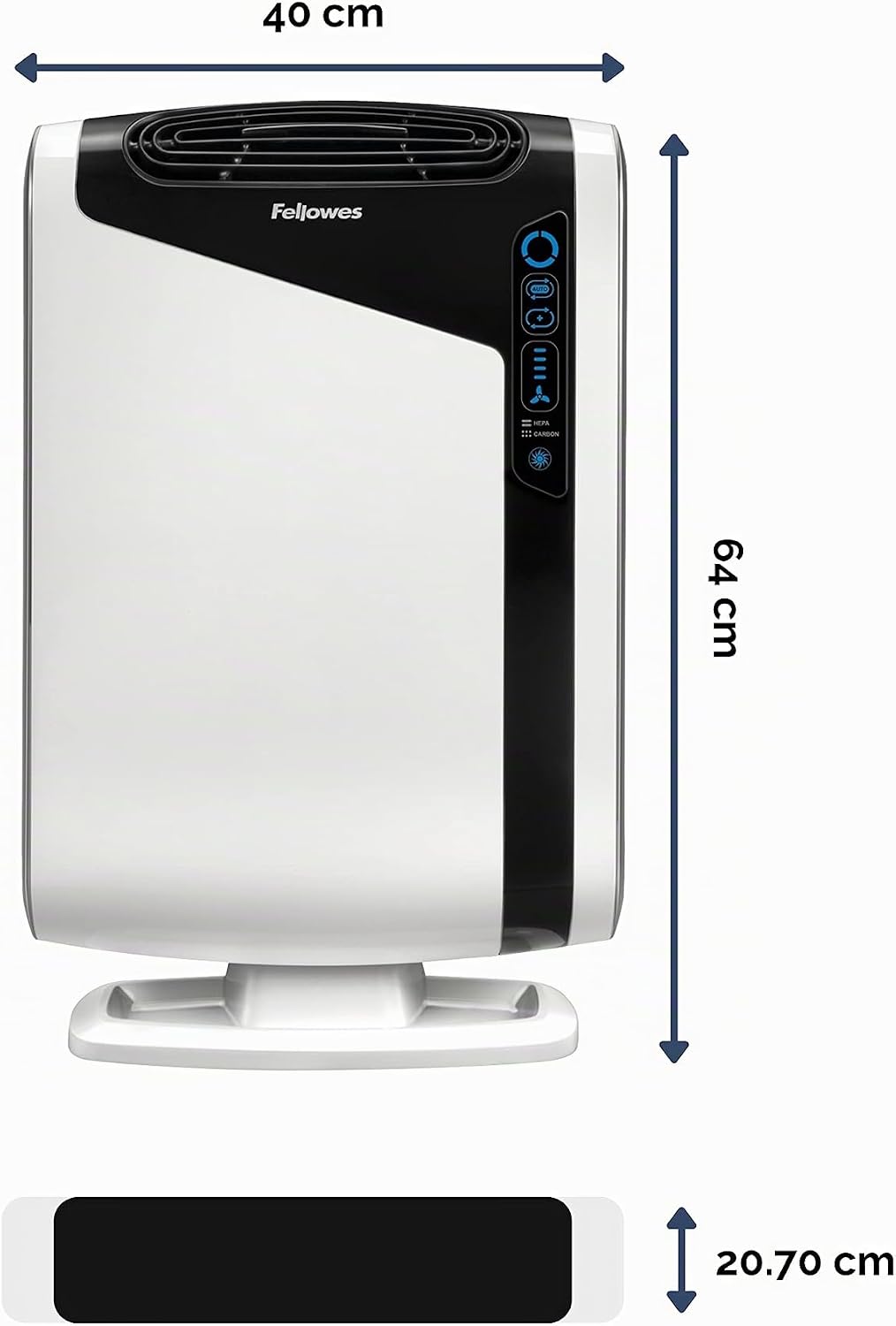Fellowes HEPA Luftreiniger AeraMax DX95 für 28-42qm, 3-5 Luftwechsel/Std., True HEPA und Kohlefilter