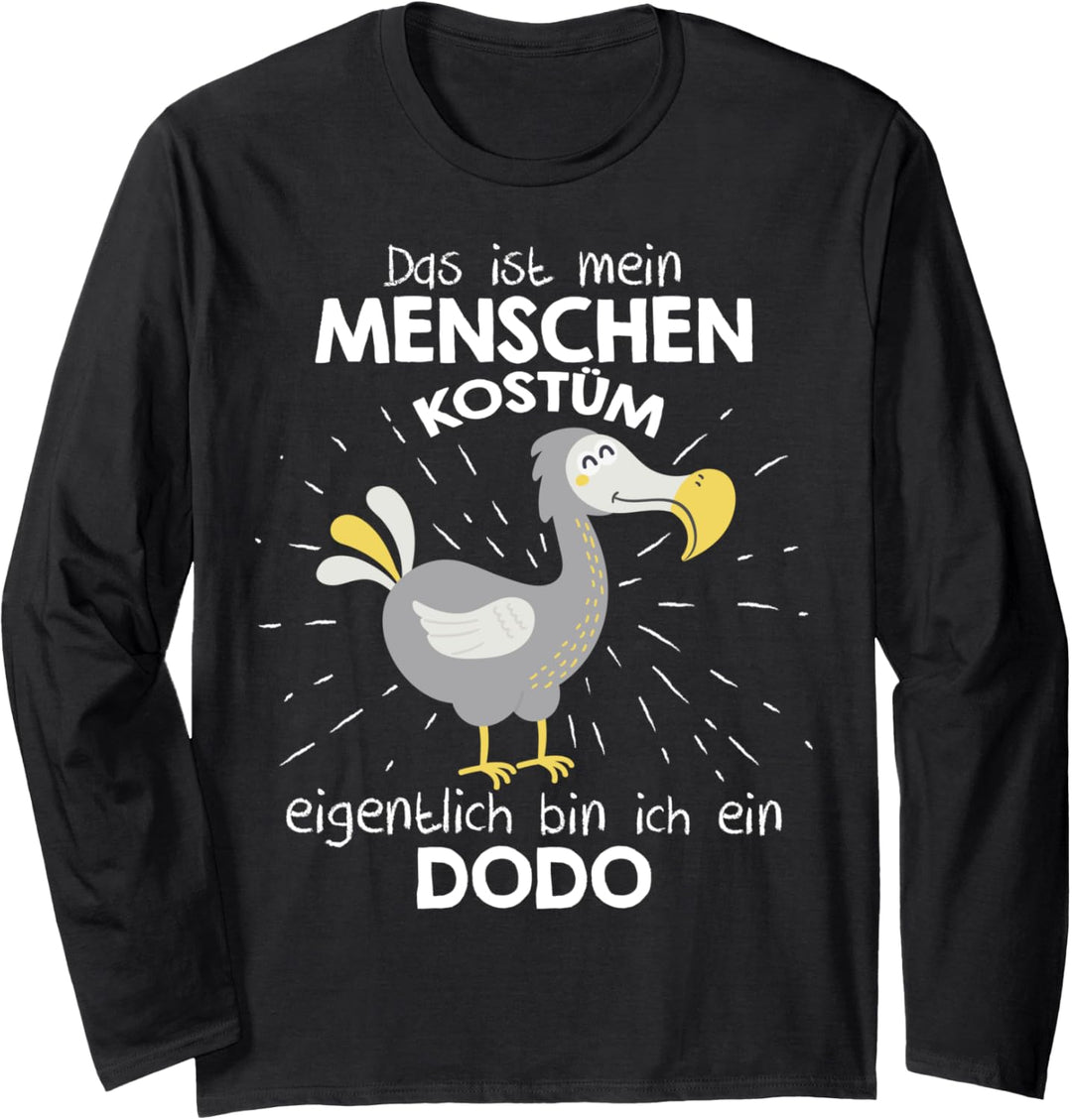 Mein Menschen Kostüm Bin ich ein Dodo, Halloween Outfit Langarmshirt