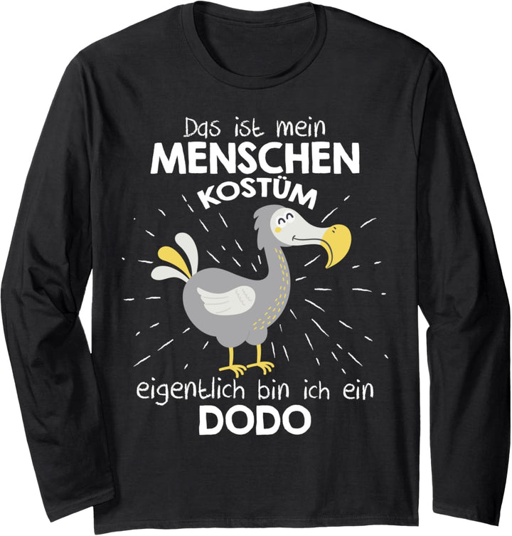 Mein Menschen Kostüm Bin ich ein Dodo, Halloween Outfit Langarmshirt