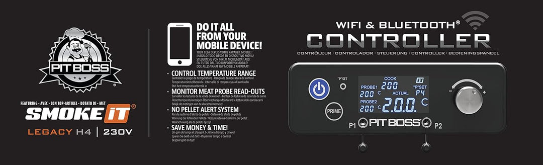 Pit Boss Legacy Wi-Fi- und Bluetooth-Steuereinheit (für Navigatormodelle, mit App steuerbar, Grillzu