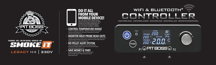Pit Boss Legacy Wi-Fi- und Bluetooth-Steuereinheit (für Navigatormodelle, mit App steuerbar, Grillzu