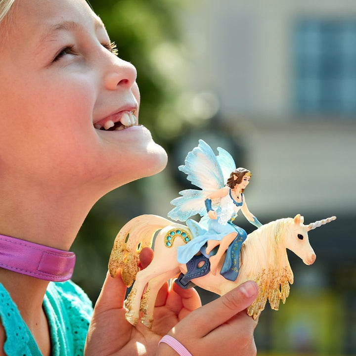 schleich 42508 Eyelas Ausritt auf Goldeinhorn, für Kinder ab 5 Jahren, bayala - Spielfigur neue Verp