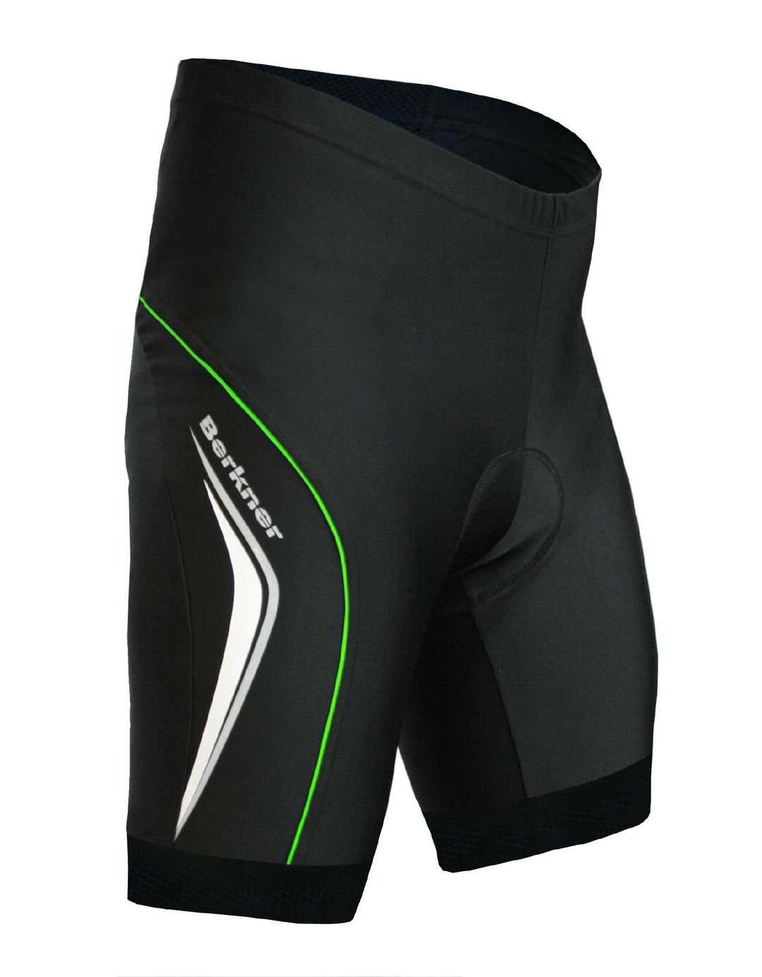 Berkner - Derek - Fahrradhose, Bikehose kurz, Radhose in schwarz rot blau grün Weiss Schwarz - Grün