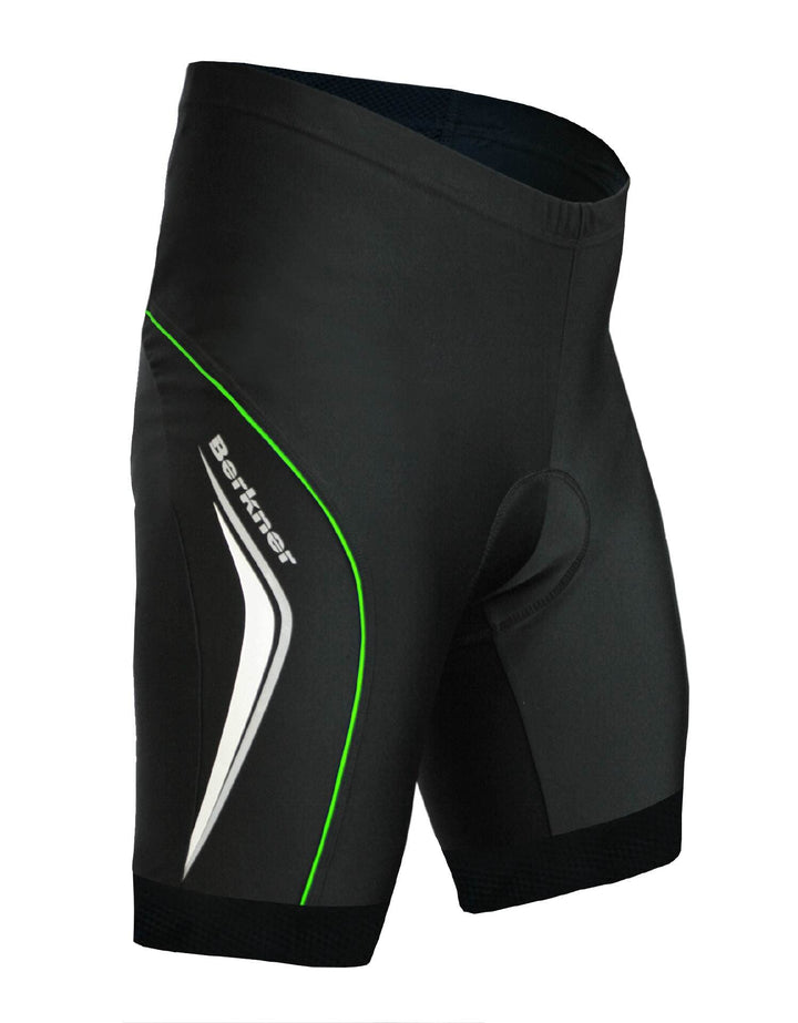 Berkner - Derek - Fahrradhose, Bikehose kurz, Radhose in schwarz rot blau grün Weiss Schwarz - Grün