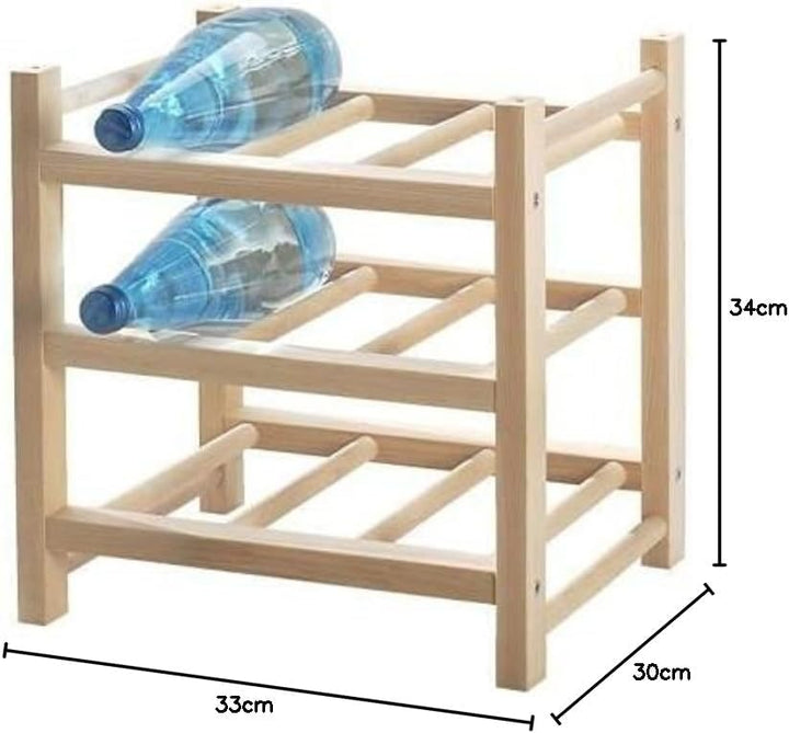Ikea Hutten, Regal für 9 Flaschen, Massivholz, erweiterbar