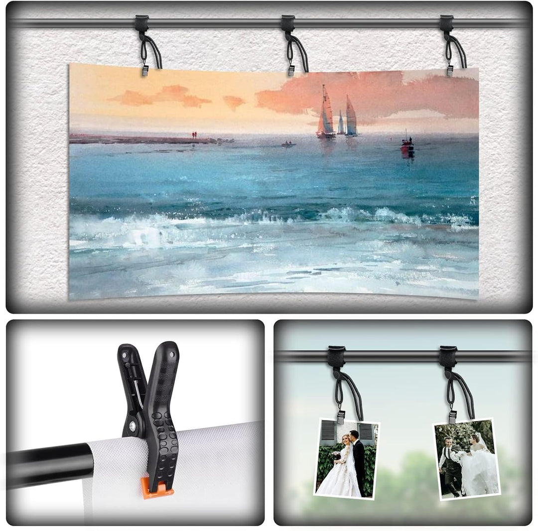 EMART Klemmzwingen Set, Klammern Fotohintergrund Gross und Hintergrund Klammer Halter für Fotowand H