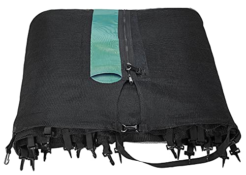 Trampolin Sicherheitsnetz Ersatznetz (für Trampolingestell 305cm mit 6 Stangen, Schwarz/Grün) 305 /