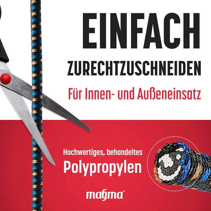 MAGMA Elastisches Seil Bungee-Seil für Schwimmbadabdeckungen 8mm, 50m. Gummiseil für Schwimmbad, Ang