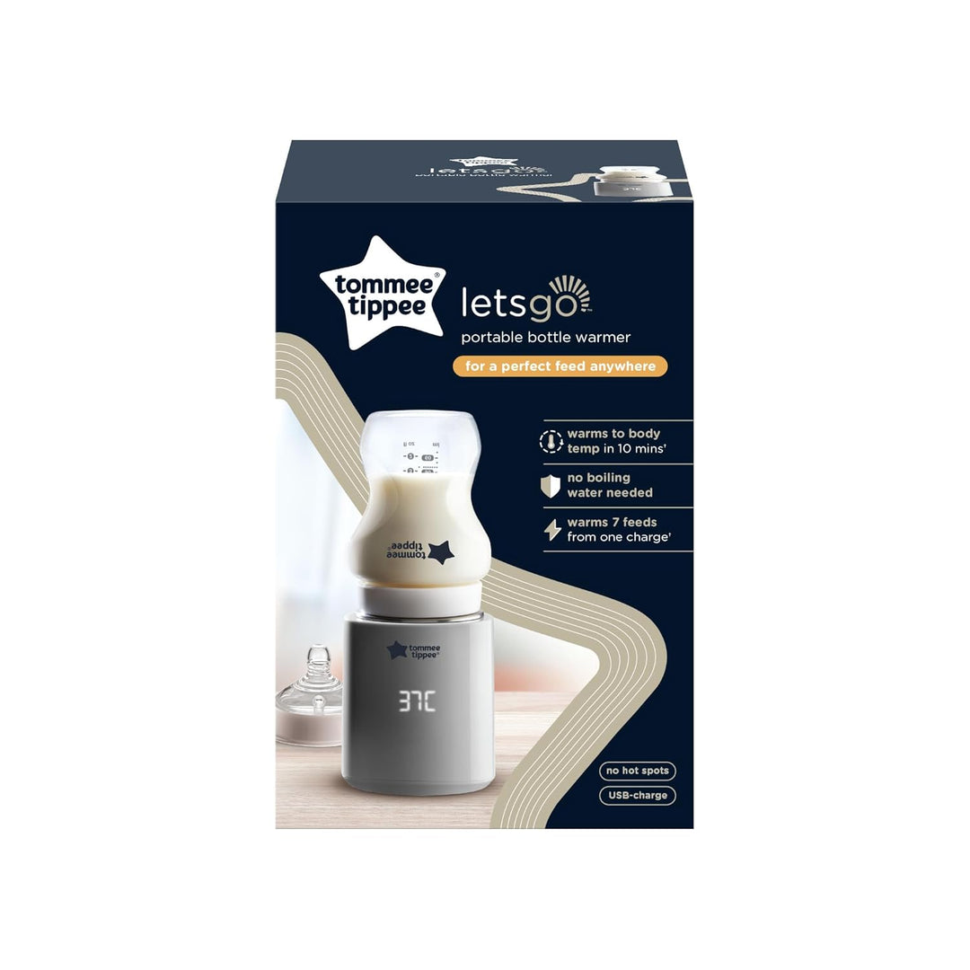 Tommee Tippee LetsGo Tragbarer Flaschenwärmer für unterwegs, aufladbar über USB, elektrischer Flasch