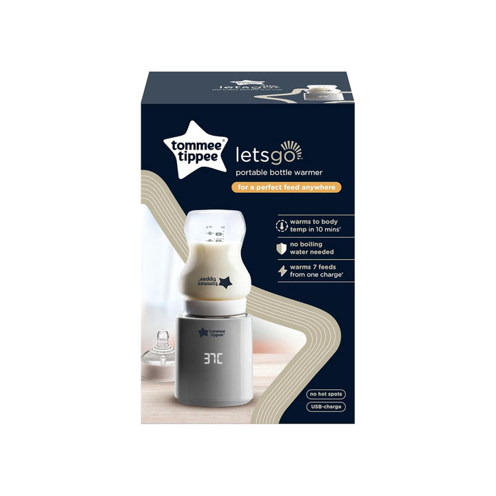 Tommee Tippee LetsGo Tragbarer Flaschenwärmer für unterwegs, aufladbar über USB, elektrischer Flasch