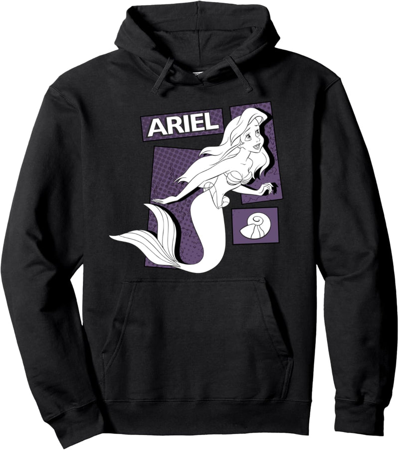 Disney The Little Mermaid Ariel Purple Pop Art Pullover Hoodie