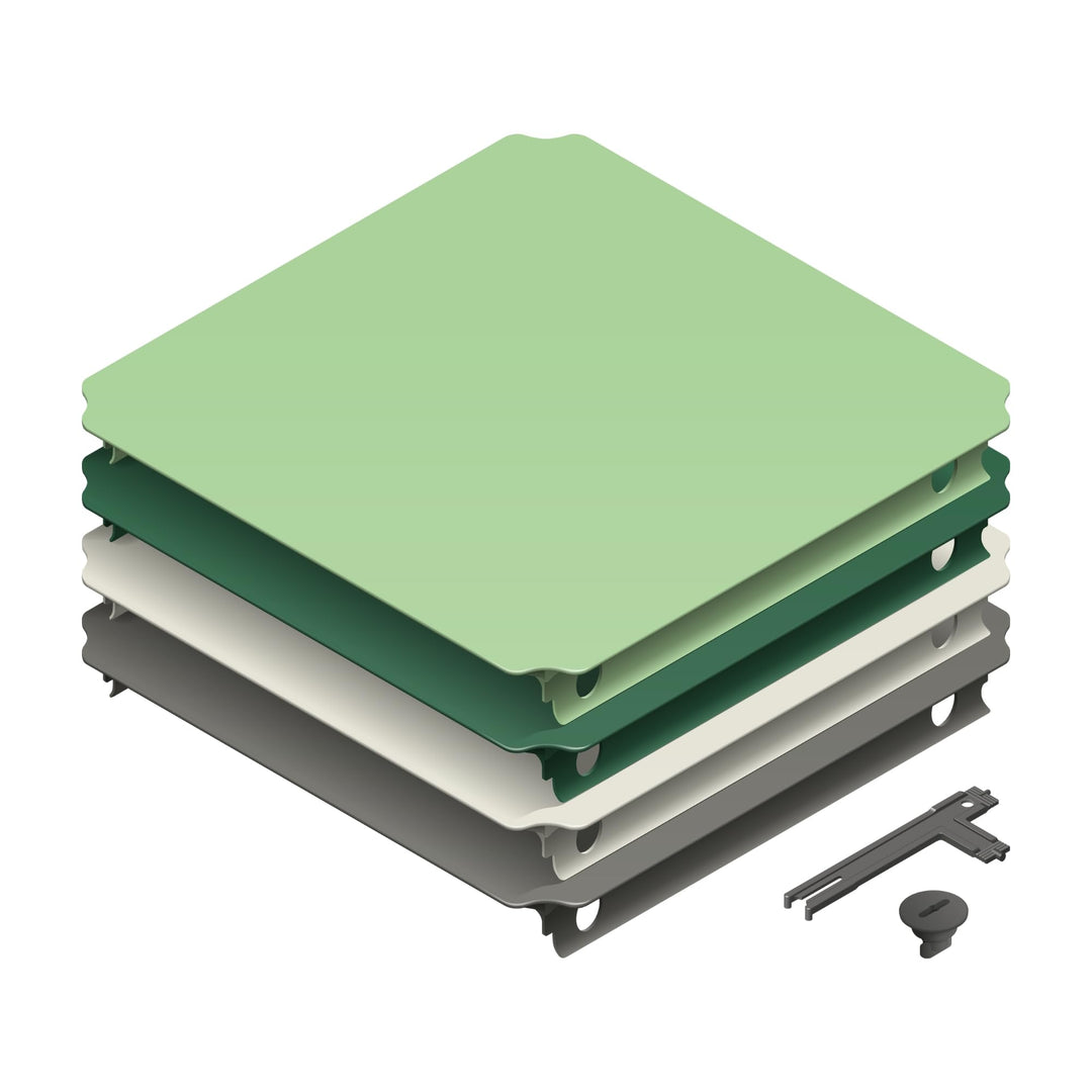 QUADRO Plattenset S – Erweiterungs-Set mit 4 grossen Platten für Plattformen und Stufen, ab 6 Monate