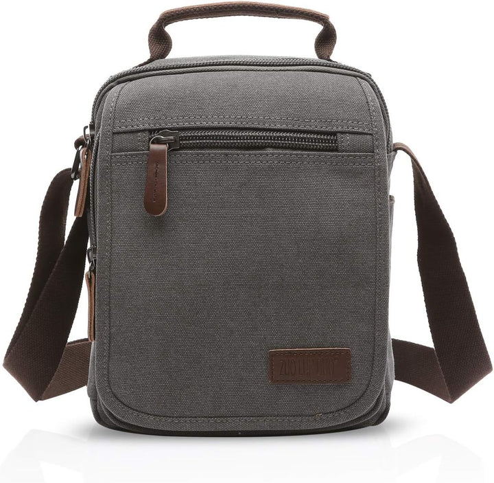 FANDARE Leinwand Umhängetasche Schultertasche Kuriertasche Canvas Messenger Bag für Herren Damen Kle