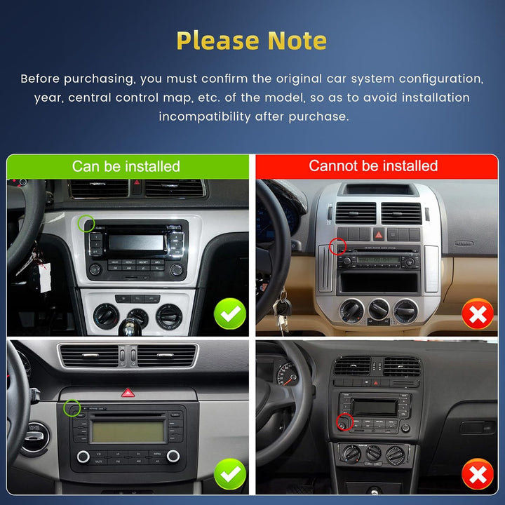 Roinvou 8 Core 4+64G Android15 Autoradio für VW Golf 5 6 Passat Polo Tiguan Touran Caddy Skoda Wirel