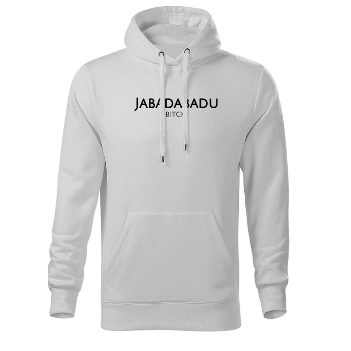 OwnDesigner Jabadabadu Trainingspullover Herren mit Kapuze für Männer (Cape 447 2XL Weiss)