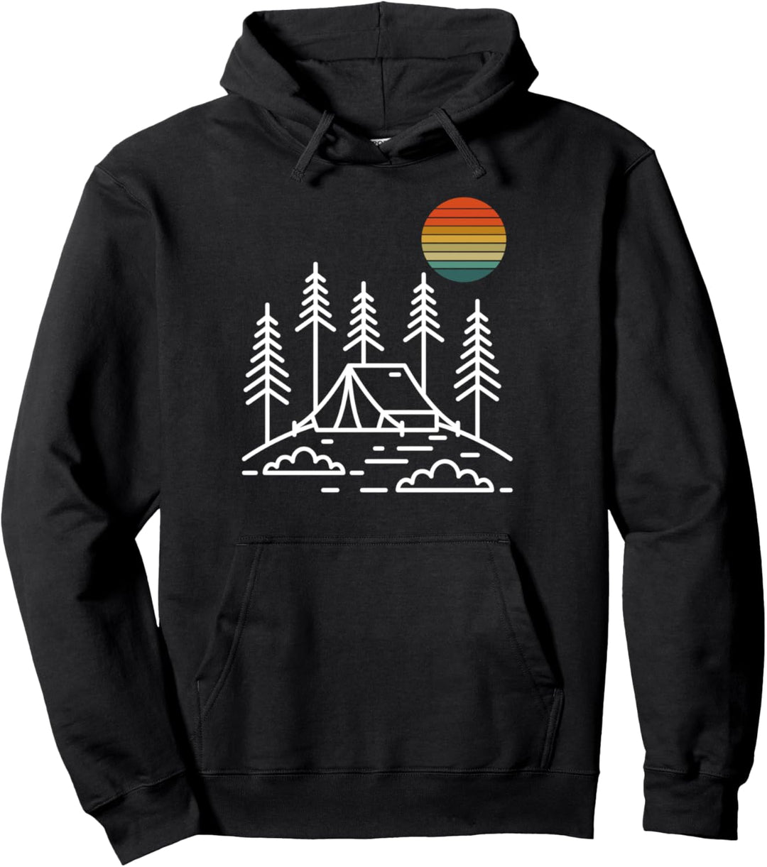 Keep it Simple Retro Natur Vintage Camping Reisen Freiheit Pullover Hoodie