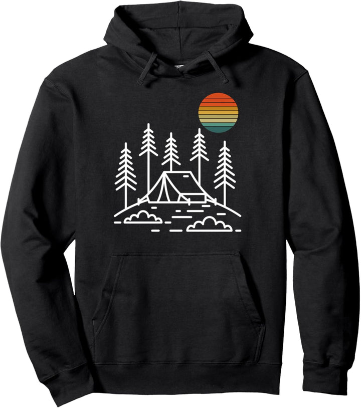 Keep it Simple Retro Natur Vintage Camping Reisen Freiheit Pullover Hoodie