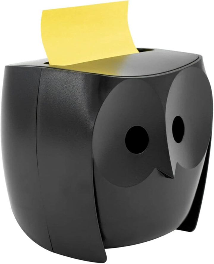 Post-it OWL-330-BK Eulen-Notizspender, inklusive 1 Block Post-it 7,6 x 7,6 cm, super klebriger Spend