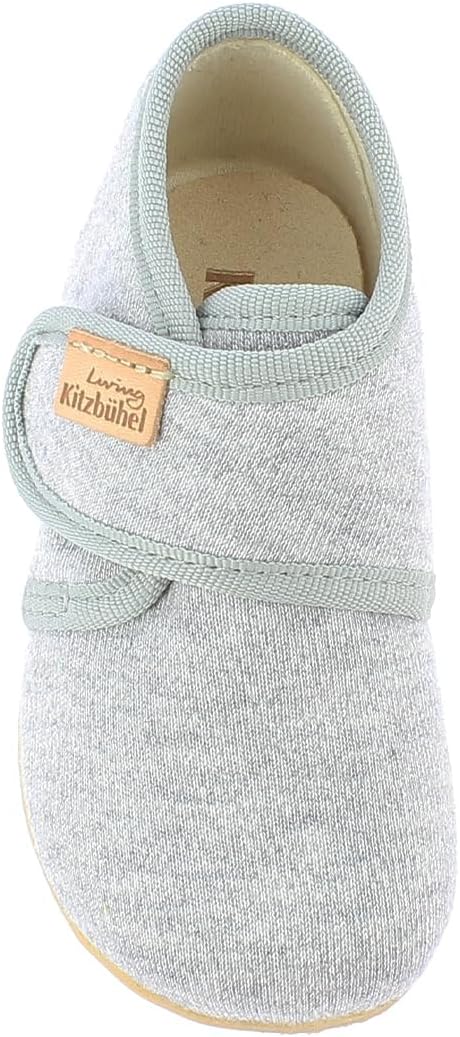 Living Kitzbühel Unisex Kinder Babyklett. Jersey Unifarben Hausschuh 20 EU Hellgrau, 20 EU Hellgrau