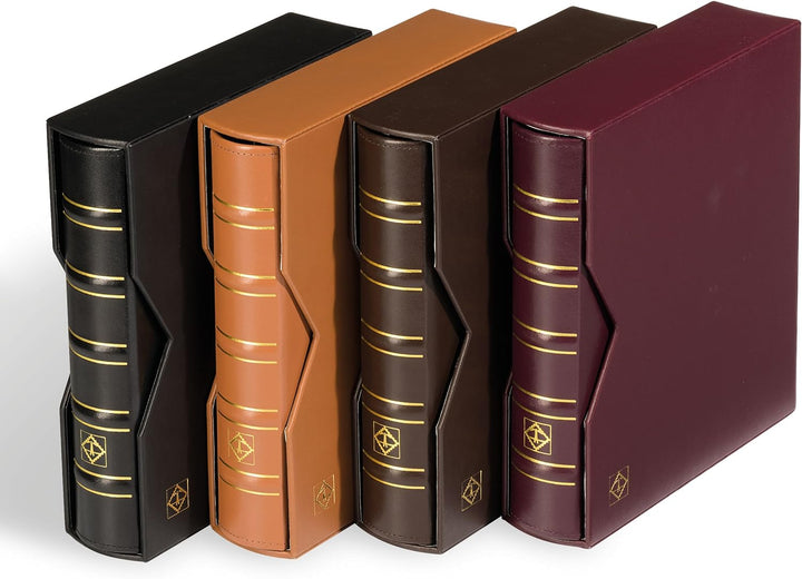 Leuchtturm 341940 Ringbinder OPTIMA - Sammel-Ledermappe im Classic-Leder Design - inkl. Schutzkasset