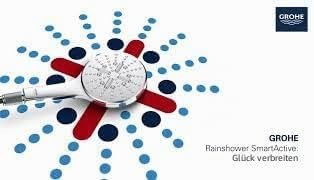 GROHE Rainshower SmartActive 130 Cube - Handbrause (wassersparend, 3 Strahlarten, Antikalk-System),