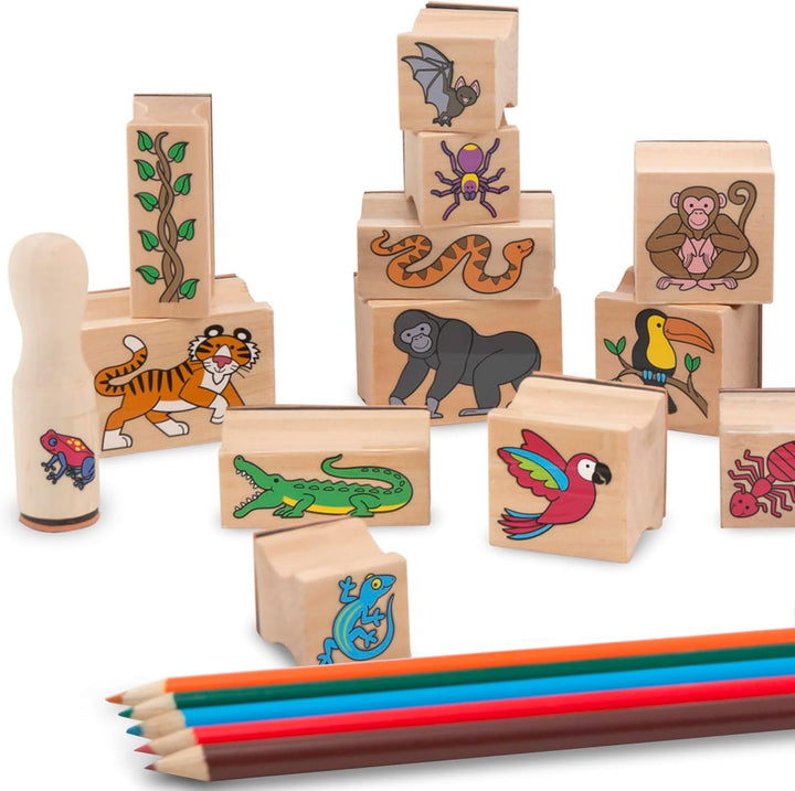 Melissa & Doug Stamp-a-scene – Regenwald | Kunsthandwerk | Stempelsets und -schablonen | 4+ | Gesche