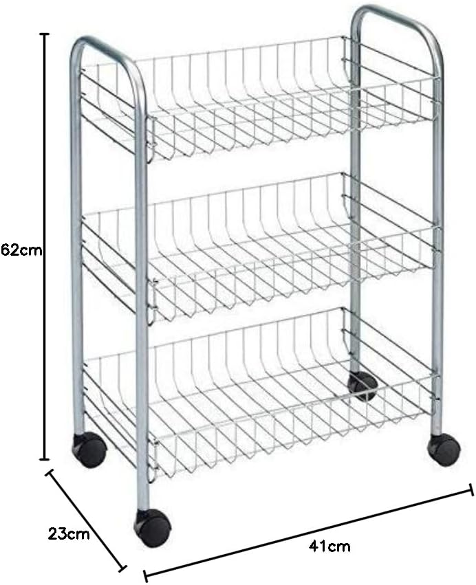 Sprinter 938000039 Allzweckwagen 3-Etagen, silber, 41 x 23 x 61 cm, Edelstahloptik