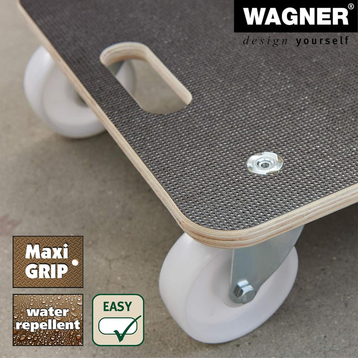 Wagner Transporthilfe MM 1614 I 59 x 39 x 13,5 cm - 400 kg Tragkraft - für schwer beladene Kisten, G